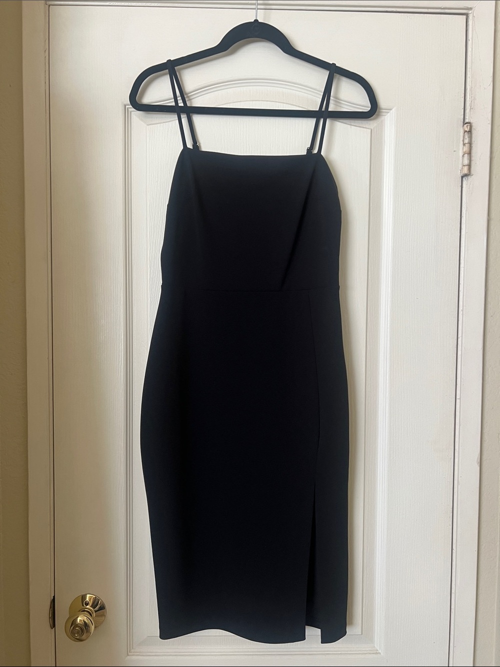 Express Classic Black Spaghetti-Strap Sheath Dress